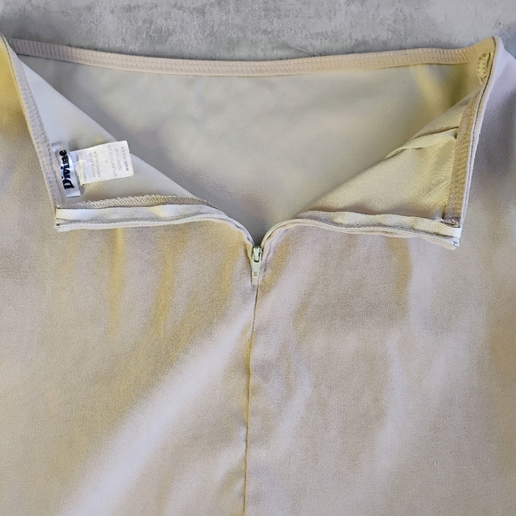 Divine Y2K Asymmetrical Hem Mini Skirt Beige Side Tie Boho Festival Size Medium - Picture 5 of 10